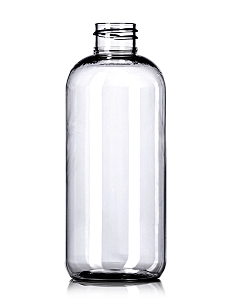 12 oz Clear PET Plastic Boston Round Bottle – B280