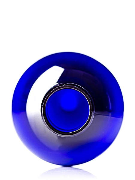 12 oz Cobalt Blue PET Plastic Boston Round Bottle – B281
