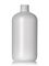 12 oz natural-colored HDPE plastic boston round bottle with 24-410 neck finish