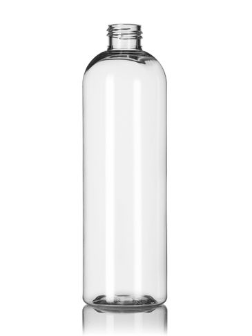 12 oz clear PET plastic cosmo round bottle with 24-410 neck finish