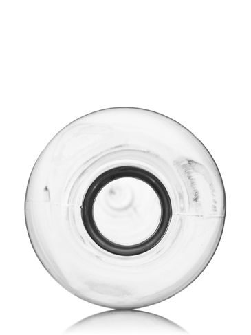 12 oz clear PET plastic cosmo round bottle with 24-410 neck finish