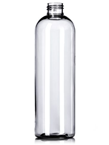 12 oz clear PET plastic cosmo round bottle with 24-410 neck finish