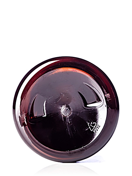12 oz Amber PET Plastic Cosmo Round Bottle – B285A