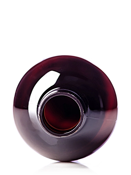 12 oz Amber PET Plastic Cosmo Round Bottle – B285A