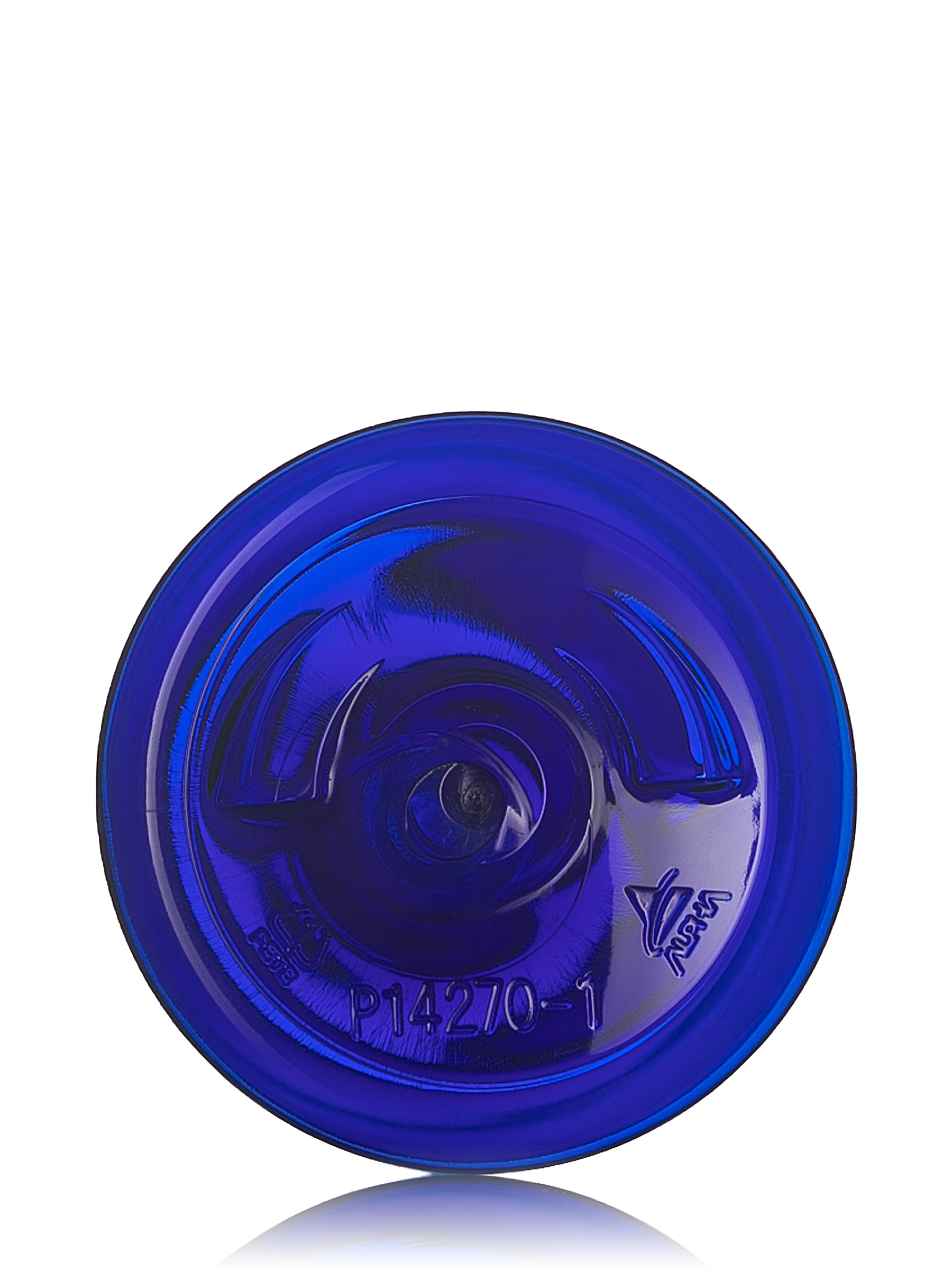 12 oz Cobalt Blue PET Plastic Cosmo Round Bottle – B285BL