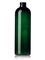 12 oz green PET plastic cosmo round bottle with 24-410 neck finish