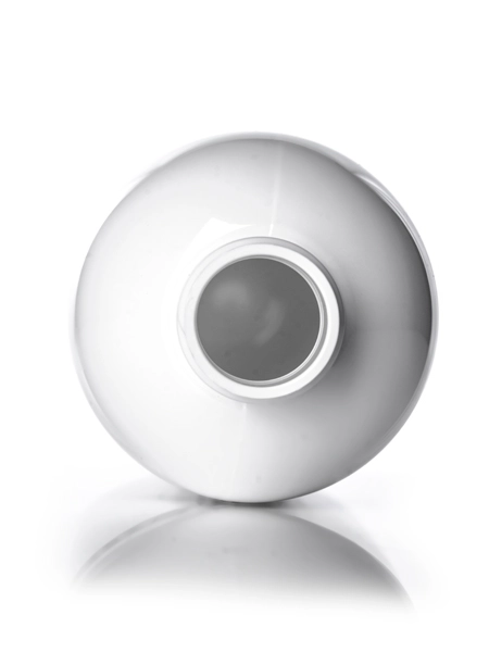 12 oz White PET Plastic Cosmo Round Bottle – B285W