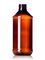 8 oz amber PET plastic modern round bottle with 24-410 neck finish