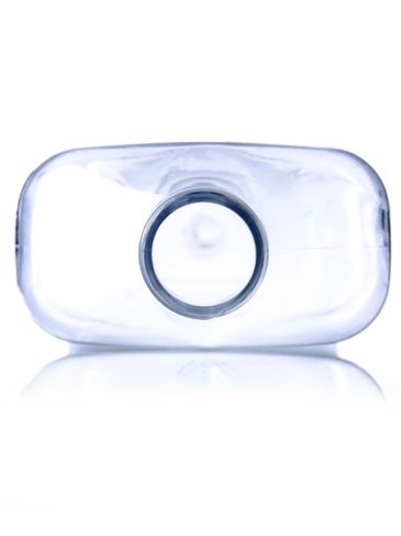 250 mL clear PET plastic metric oblong bottle with 24-410 neck finish