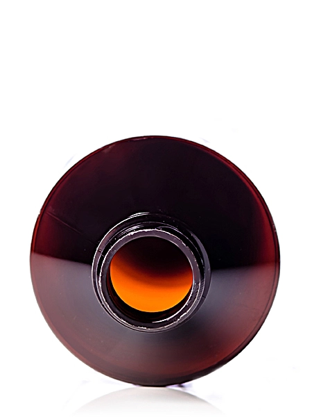 8 oz Amber PET Plastic Modern Round Bottle – B294