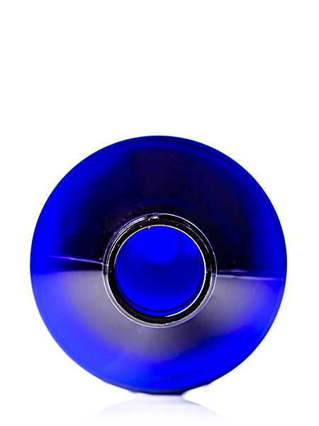 8 oz Cobalt Blue PET Plastic Modern Round Bottle – B294B