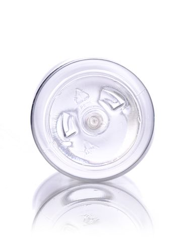 8 oz clear PET plastic modern round bottle with 24-400 neck finish