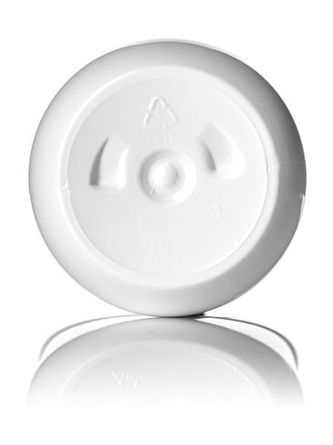 8 oz white PET plastic modern round bottle with 24-410 neck finish
