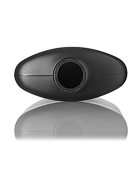 8 oz Black HDPE Plastic Flat Oval Bottle – B297BK