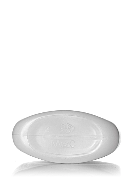 8 oz Natural-Colored HDPE Plastic Flat Oval Bottle – B297N
