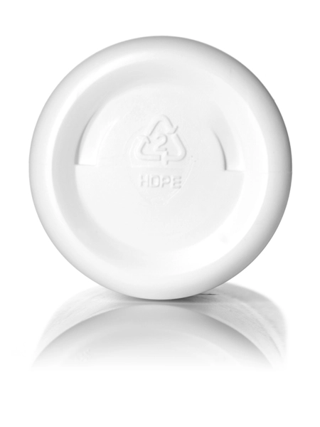 8 oz White HDPE Plastic Cylinder Round Bottle – B302