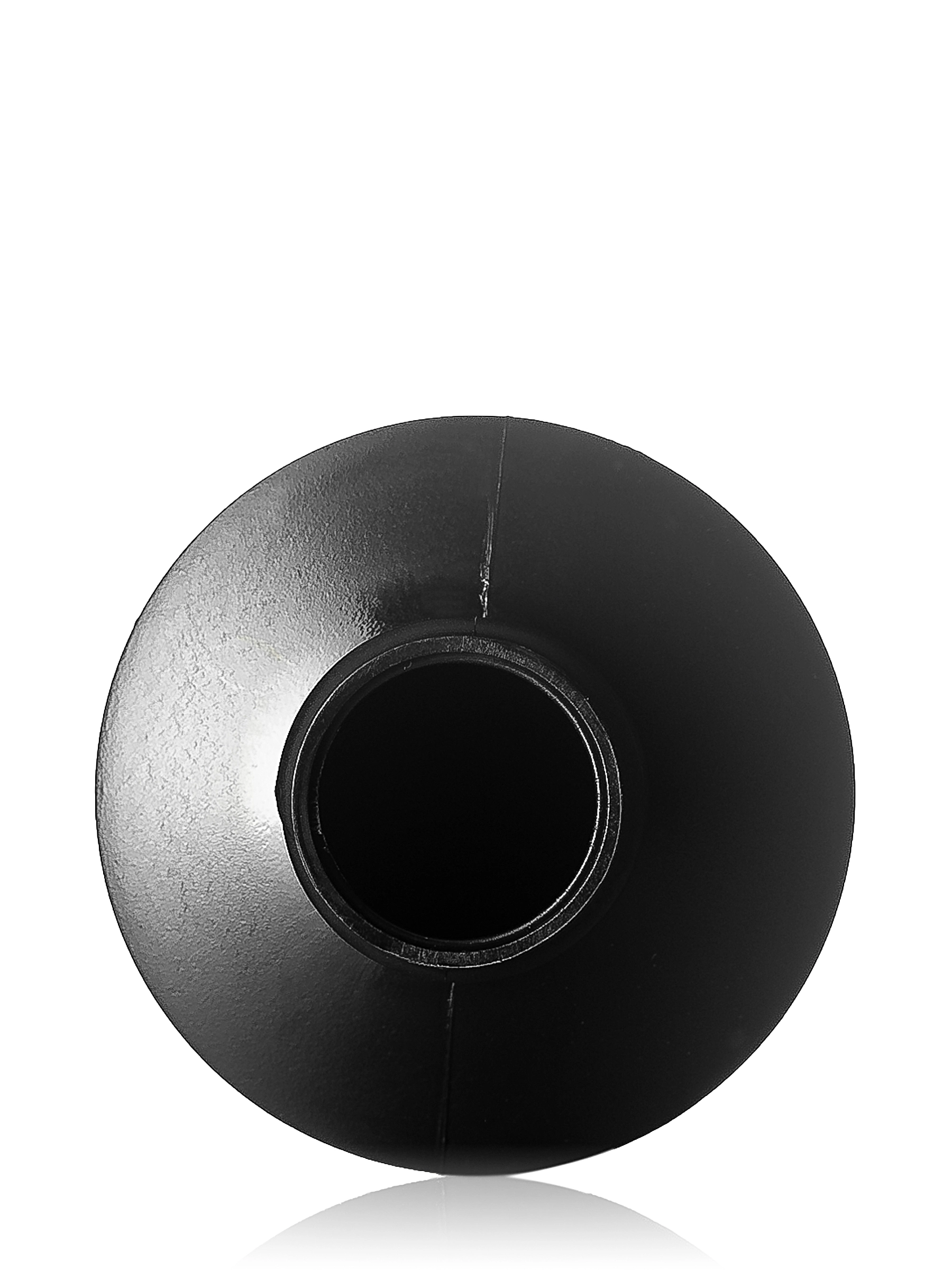 8 oz Black HDPE Plastic Cylinder Round Bottle – B302BK