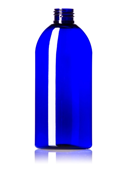 8 oz Cobalt Blue PET Plastic Capri Oval Bottle – B305B