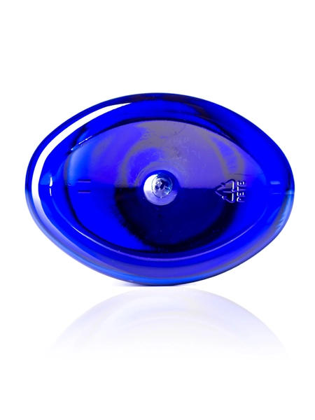8 oz Cobalt Blue PET Plastic Capri Oval Bottle – B305B