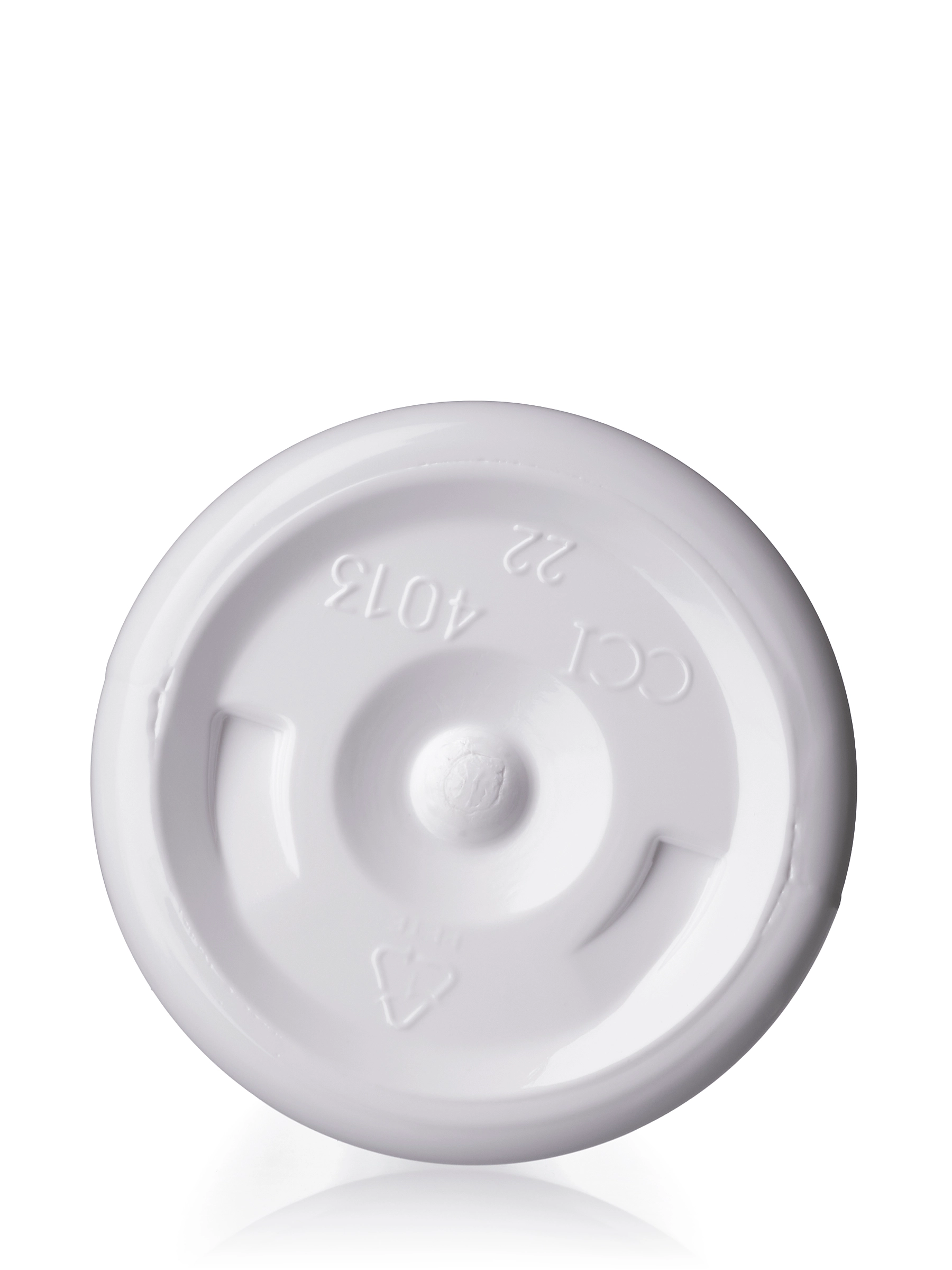 8 oz White PET Plastic Cosmo Round Bottle – B311WH