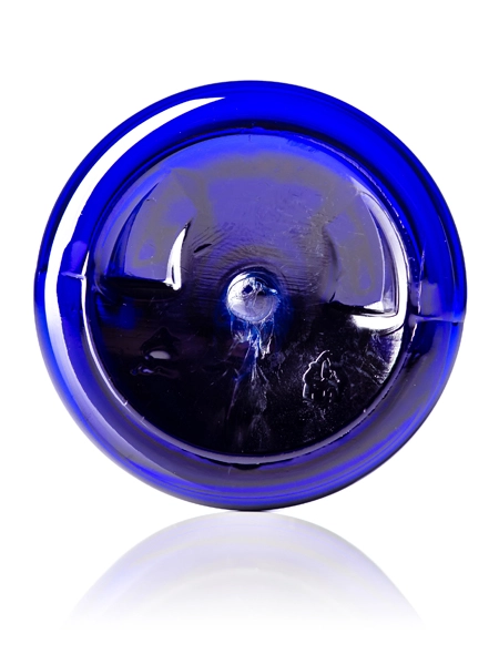 8 oz Cobalt Blue PET Plastic Cosmo Round Bottle – B316