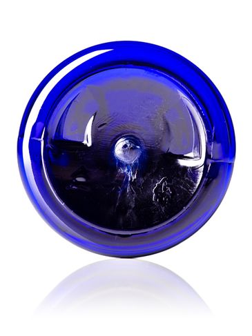 8 oz cobalt blue PET plastic cosmo round bottle with 24-410 neck finish