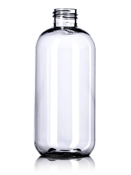 8 oz Clear PET Plastic Boston Round Bottle – B321CLUV