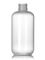 8 oz natural-colored LDPE plastic boston round bottle with 24-410 neck finish