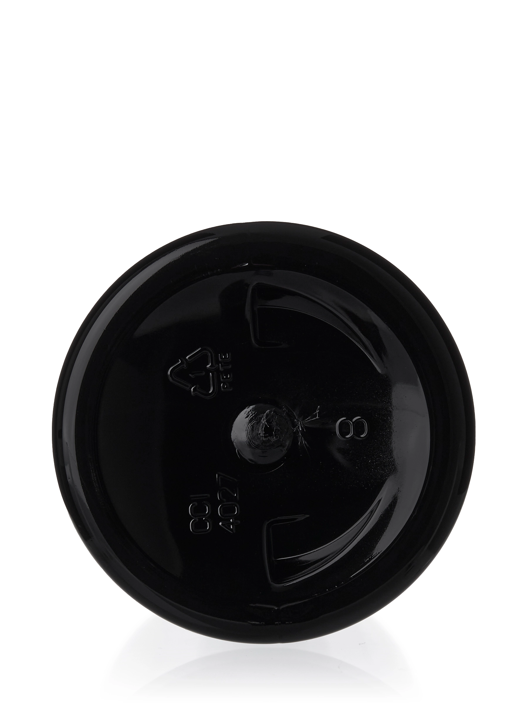 8 oz Black PET Plastic Squat Boston Round Bottle – B332BK