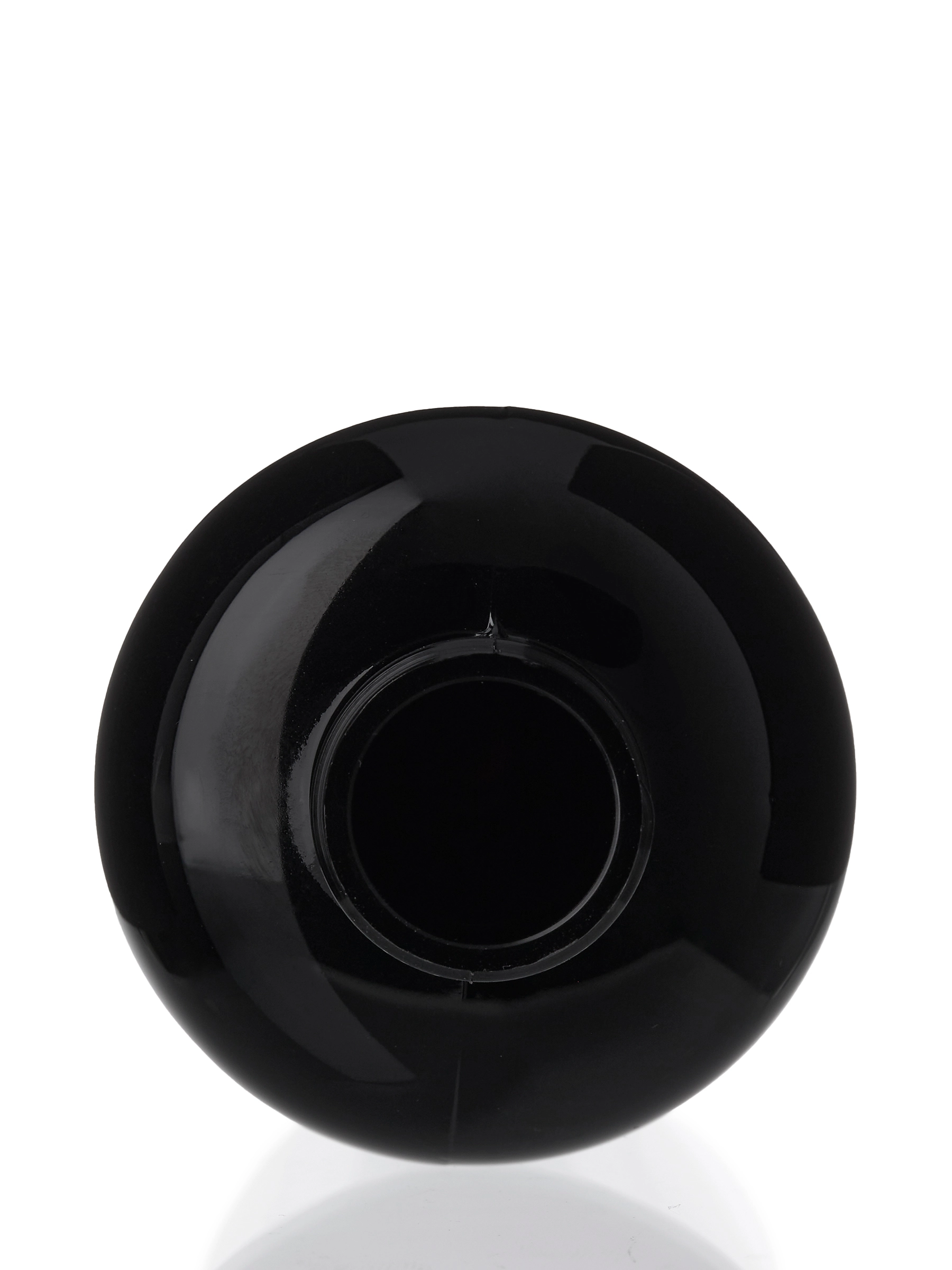 8 oz Black PET Plastic Squat Boston Round Bottle – B332BK