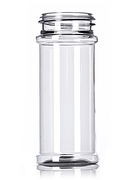 5.5 oz Clear PET Plastic Spice Bottle – B334C