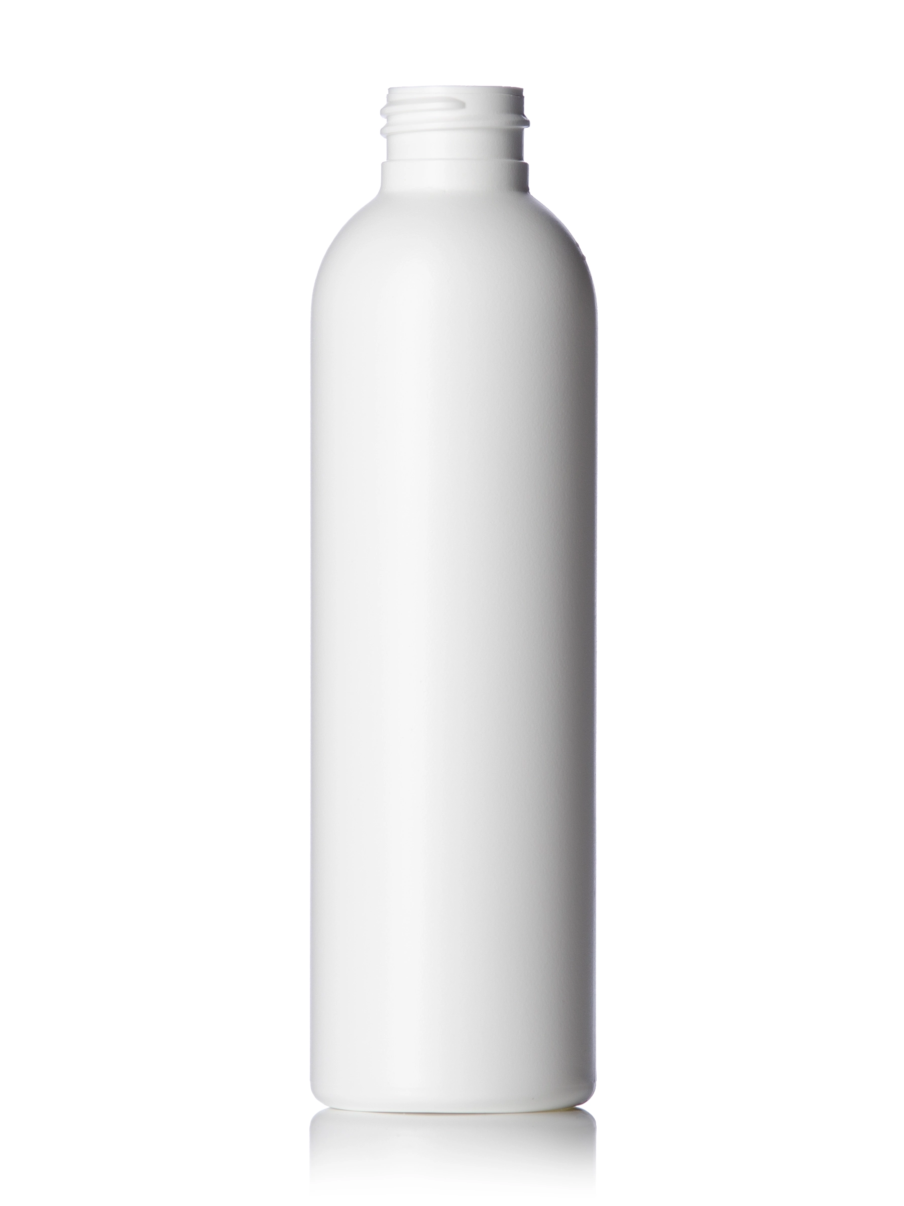 6 oz White HDPE Plastic Imperial Round Bottle – B335W