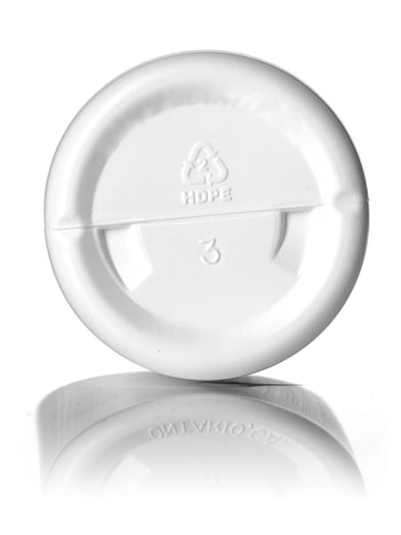 6 oz White HDPE Plastic Imperial Round Bottle – B335W