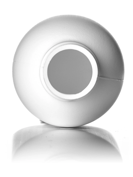 6 oz White HDPE Plastic Imperial Round Bottle – B335W