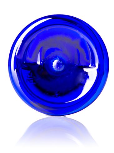 6 oz cobalt blue PET plastic cosmo round bottle with 24-410 neck finish