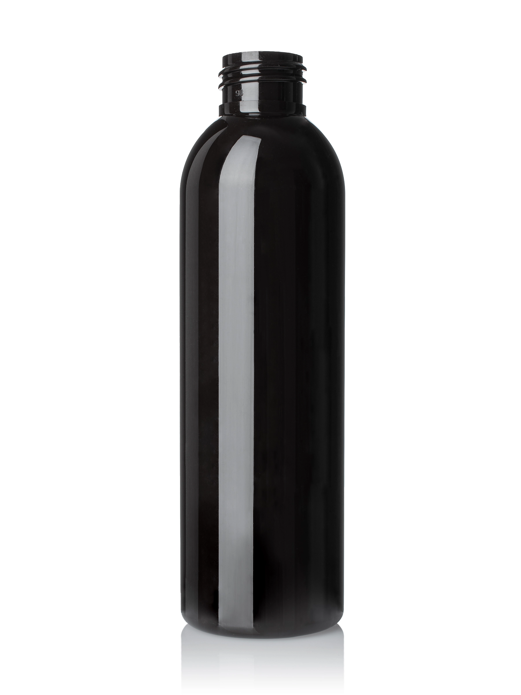 6 oz Dark Amber PET Plastic Cosmo Round Bottle – B336DA