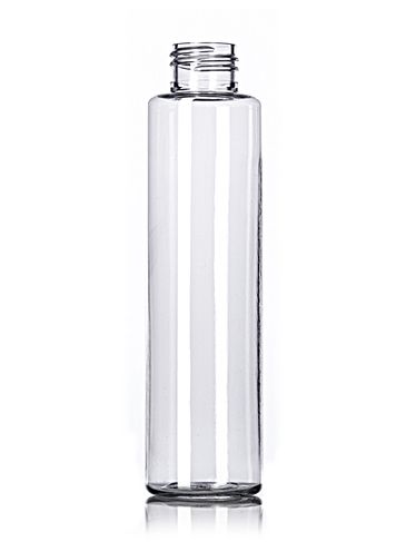 4 oz clear PET plastic slim cylinder round bottle with 24-410 neck finish
