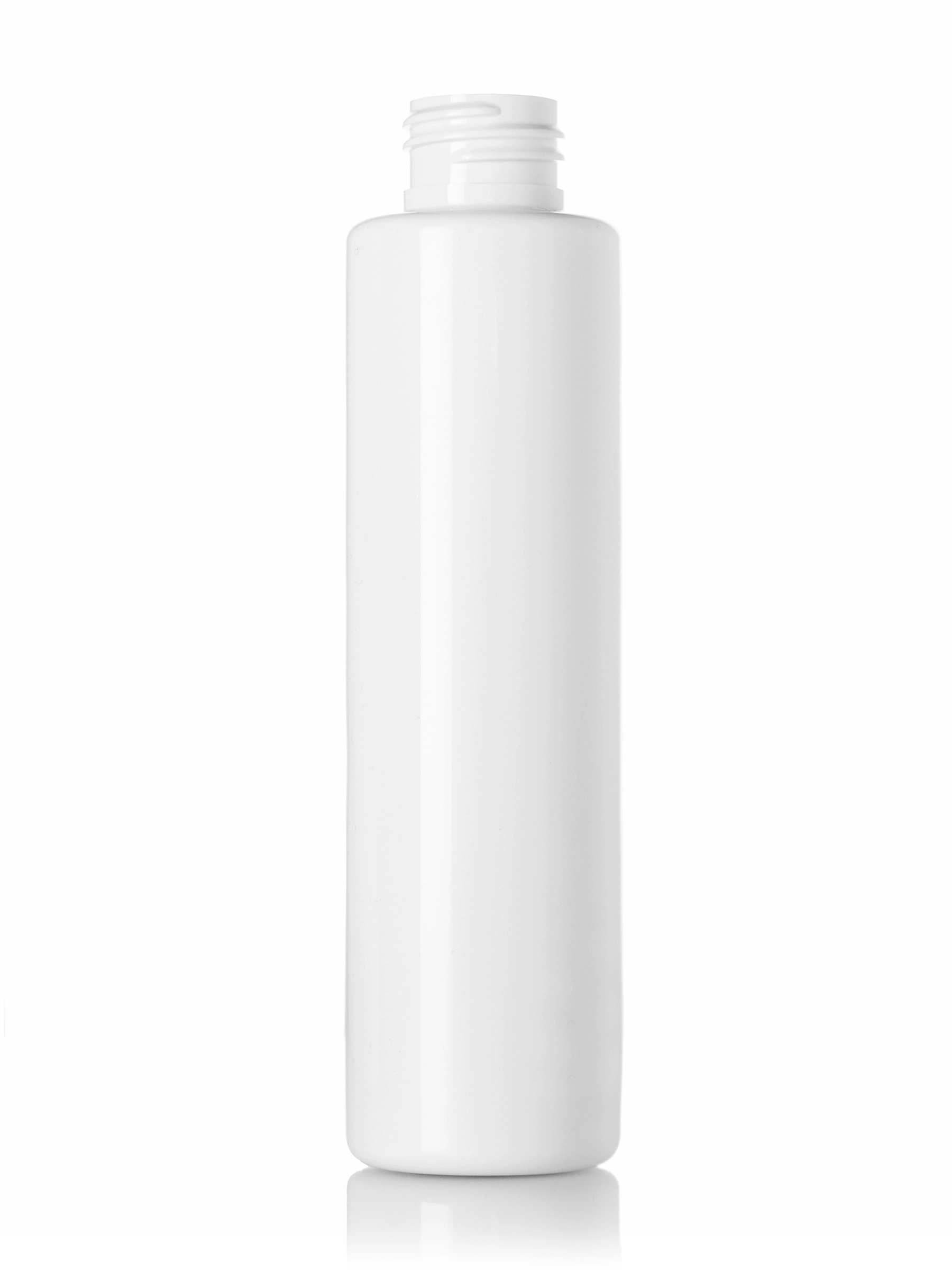 4 oz White PET Plastic Slim Cylinder Round Bottle – B342WH