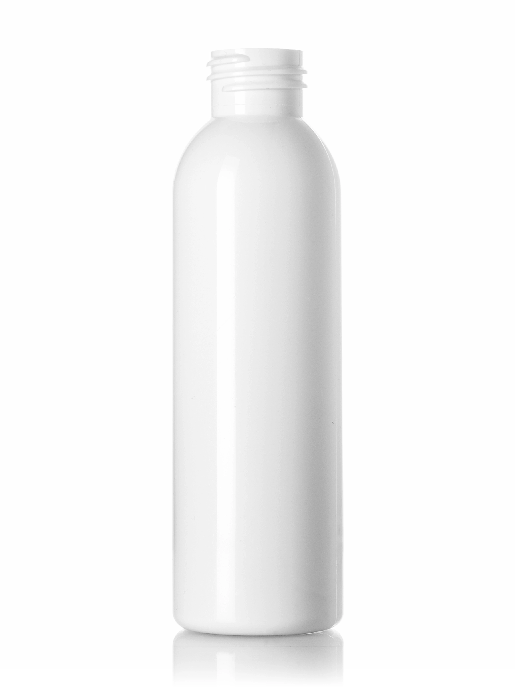 4 oz White PET Plastic Cosmo Round Bottle – B344WH