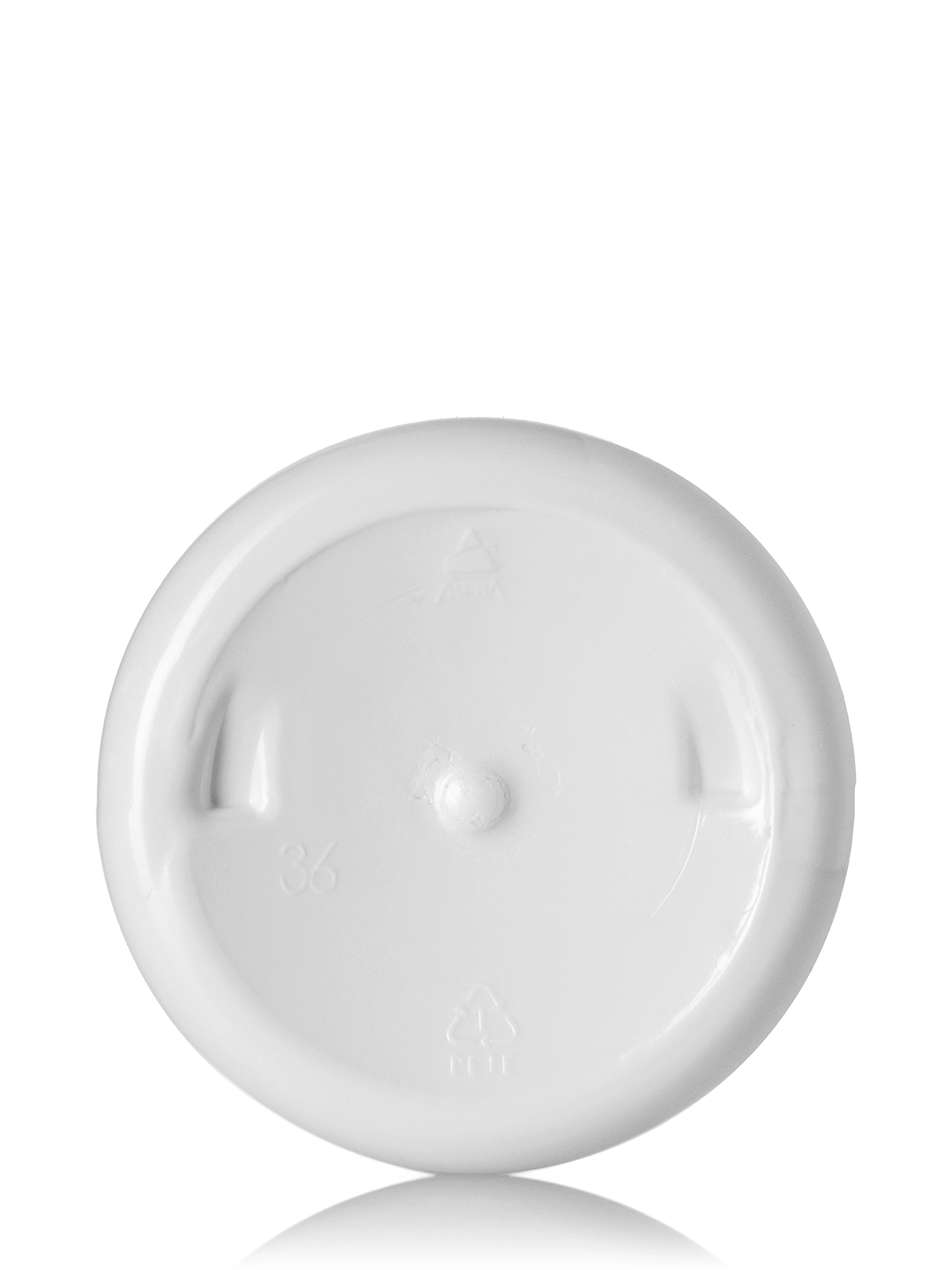 4 oz White PET Plastic Cosmo Round Bottle – B344WH