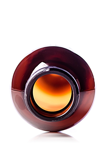 4 oz Amber PET Plastic Cosmo Round Bottle – B345A