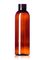 4 oz amber PET plastic cosmo round bottle with 24-410 neck finish
