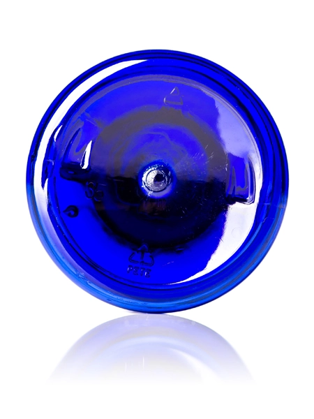 4 oz Cobalt Blue PET Plastic Cosmo Round Bottle – B345C