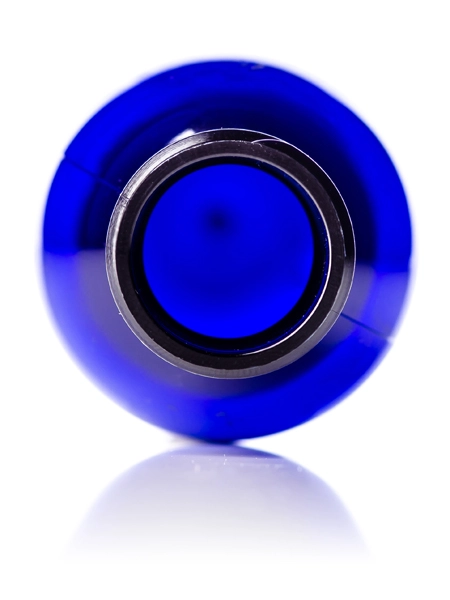 4 oz Cobalt Blue PET Plastic Cosmo Round Bottle – B345C