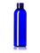 4 oz cobalt blue PET plastic cosmo round bottle with 24-410 neck finish