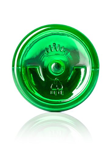 4 oz green PET plastic bullet round bottle with 20-410 neck finish