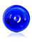 4 oz cobalt blue PET plastic boston round bottle with 24-410 neck finish
