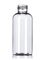 4 oz clear PET plastic boston round bottle with 24-410 neck finish