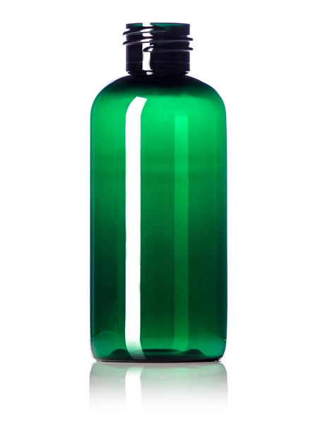 4 oz Green PET Plastic Boston Round Bottle – B349G
