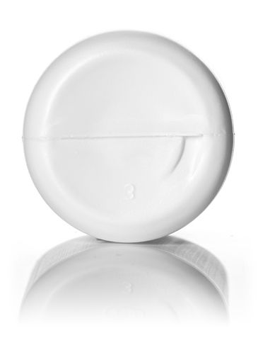 4 oz white HDPE plastic boston round bottle with 24-410 neck finish